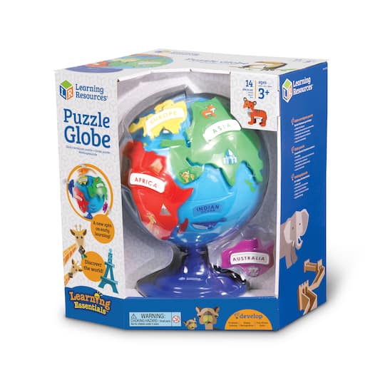 Learning Resources&#xAE; Learning Essentials&#x2122; 14 Piece Puzzle Globe